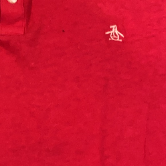 slim fit large penguin fuchsia three button polo🔥 - Picture 2 of 2